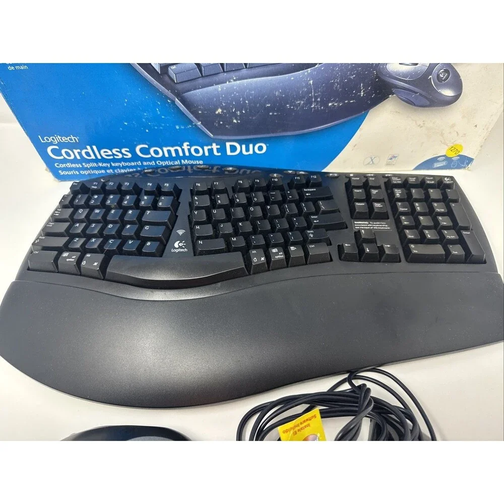 Logitech Cordless Comfort Duo Split Key Keyboard And Mouse
